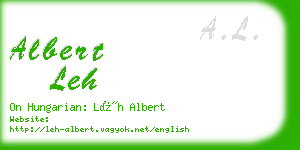 albert leh business card